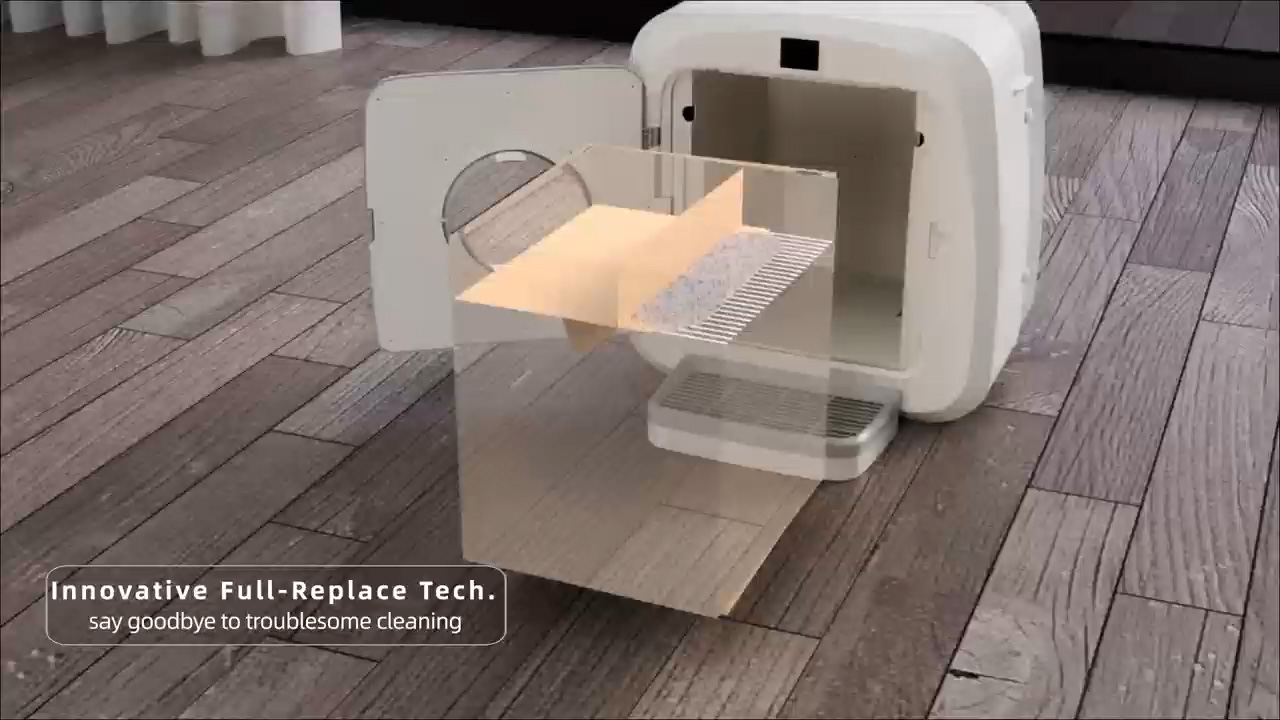 Yiti Fully Automatic Self-Cleaning Cat Litter Box Operation Video