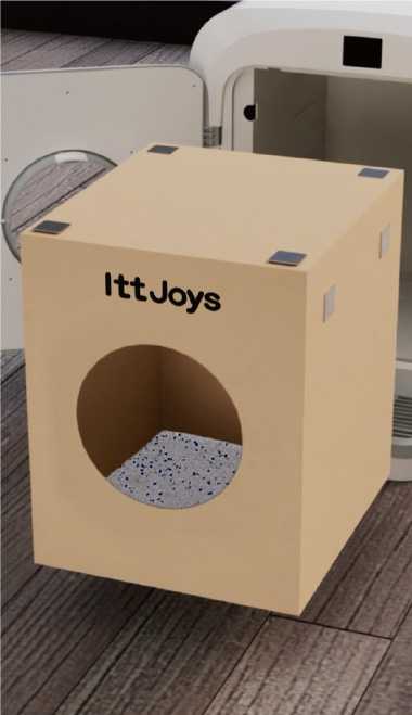 Integrated litter & cartridge design--say Byebye to litter refilling